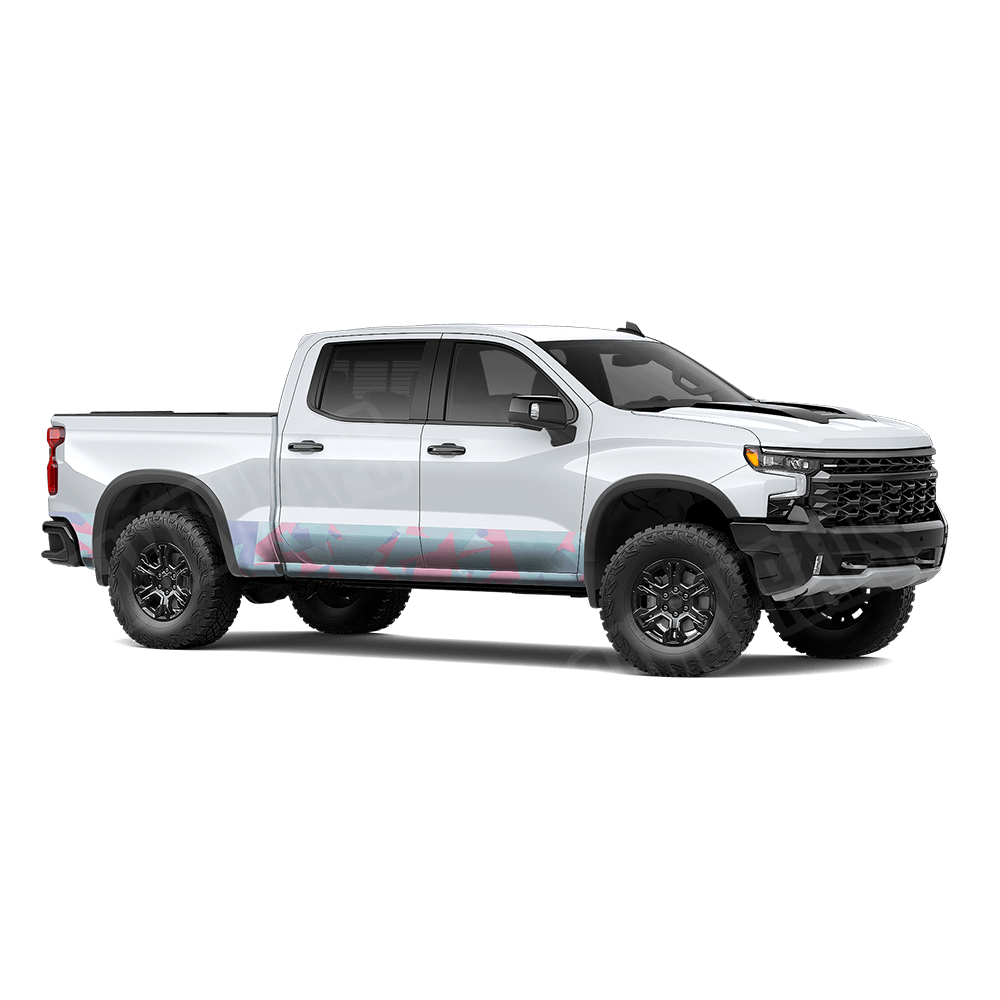Shattered Cotton Candy Rocker Panel Camo Vinyl Wrap