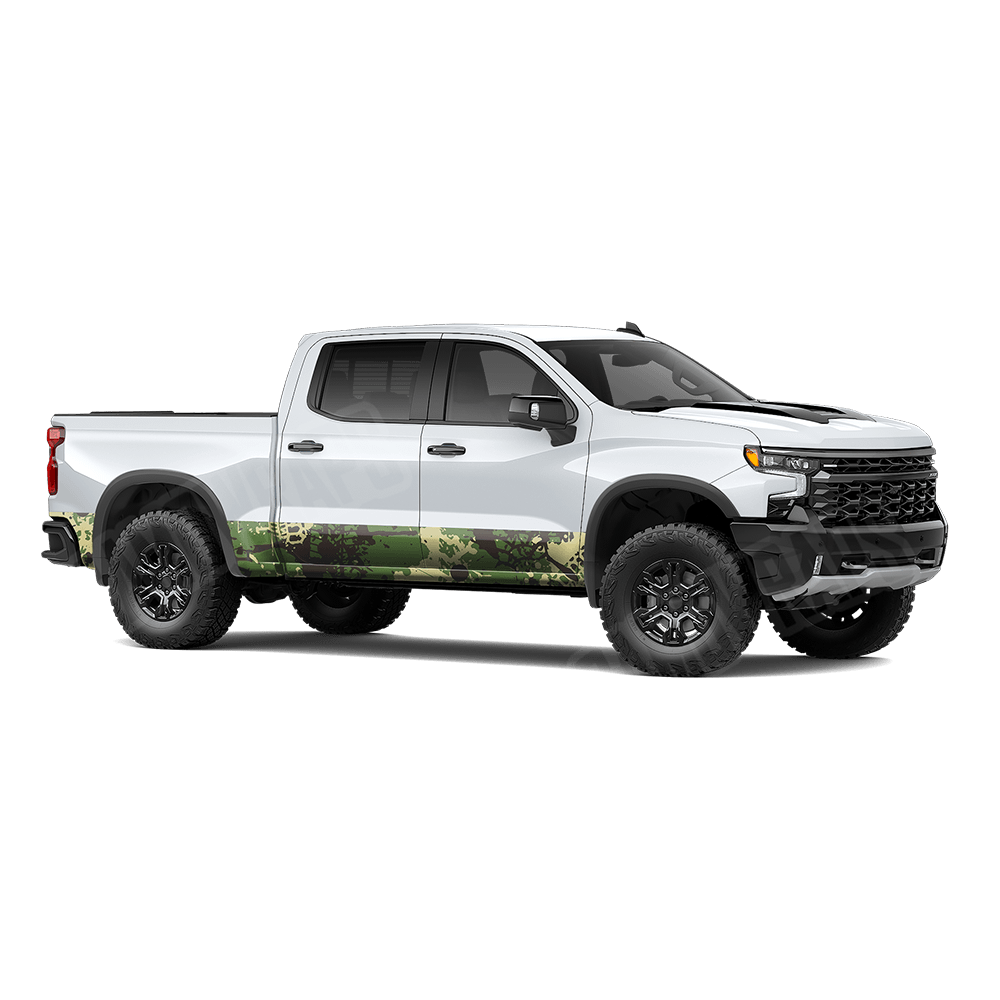 Tire Splatter Jungle Rocker Panel Camo Vinyl Wrap