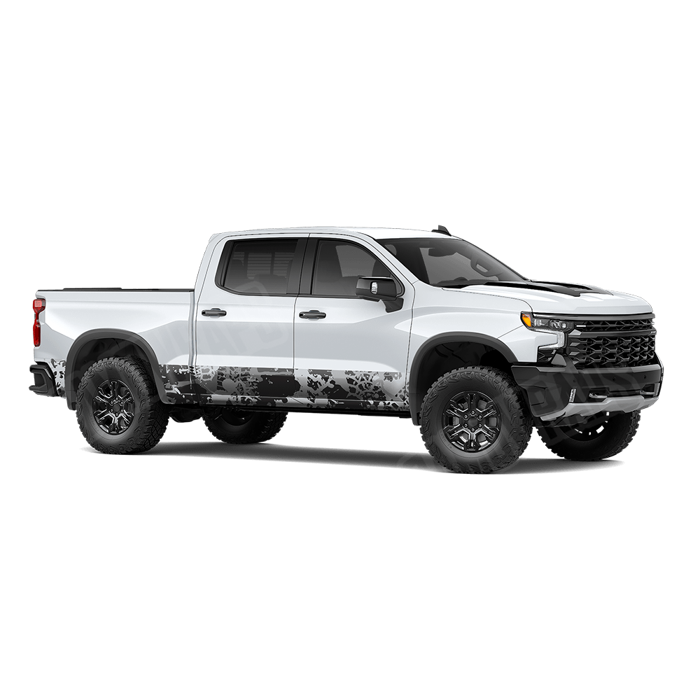 Tire Splatter Urban Night Rocker Panel Camo Vinyl Wrap