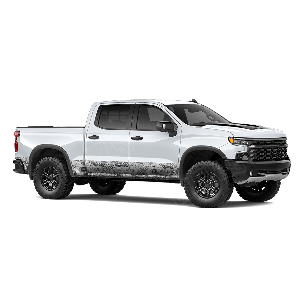 Toadaflage White Rocker Panel Vinyl Wrap