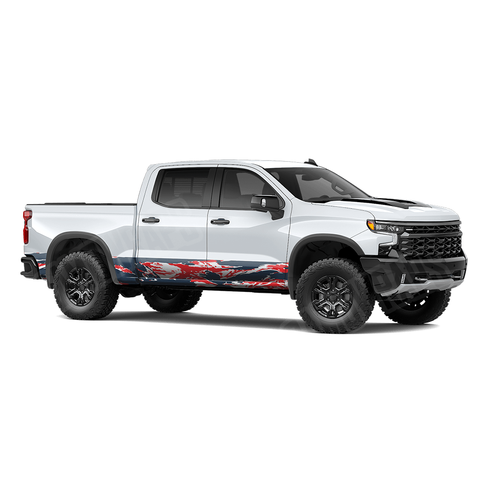 Vietnam Tiger Stripe America Rocker Panel Camo Vinyl Wrap