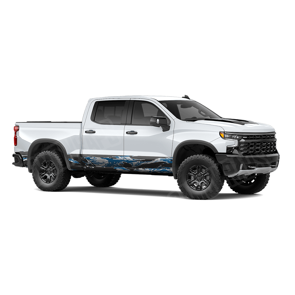 Vietnam Tiger Stripe Blue Tiger Rocker Panel Camo Vinyl Wrap