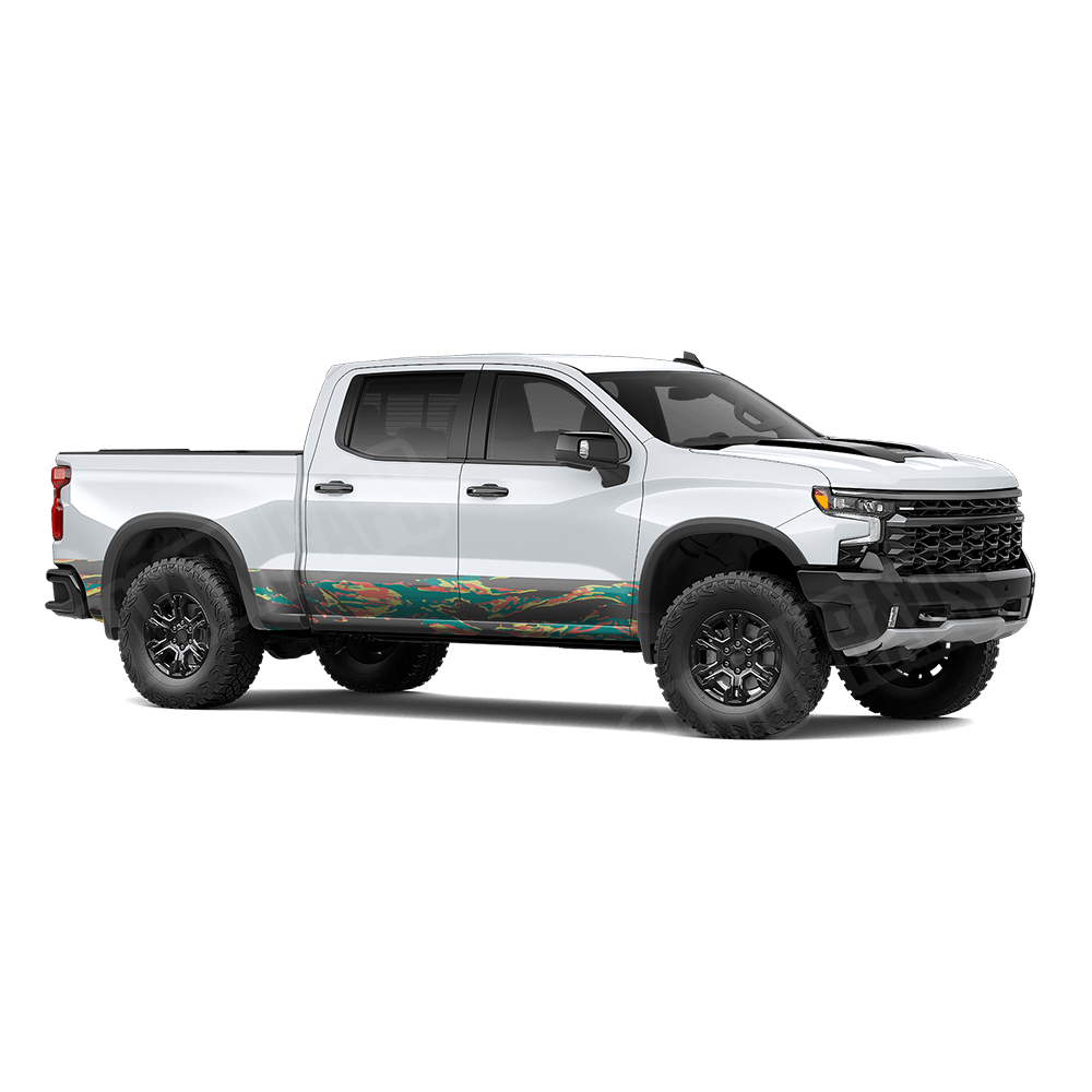Vietnam Tiger Stripe Fiesta Rocker Panel Camo Vinyl Wrap
