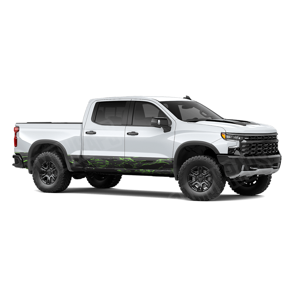 Vietnam Tiger Stripe Metro Green Rocker Panel Camo Vinyl Wrap