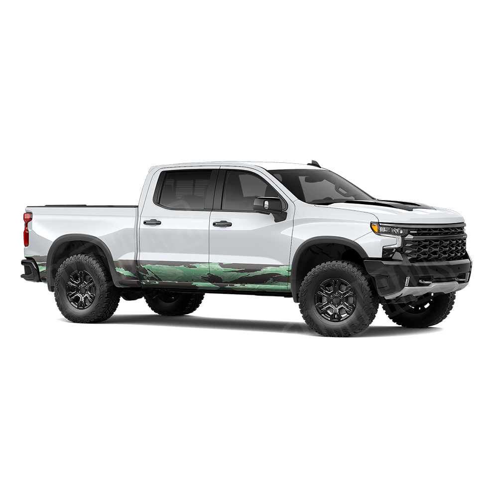 Vietnam Tiger Stripe Mint Chocolate Chip Rocker Panel Camo Vinyl Wrap