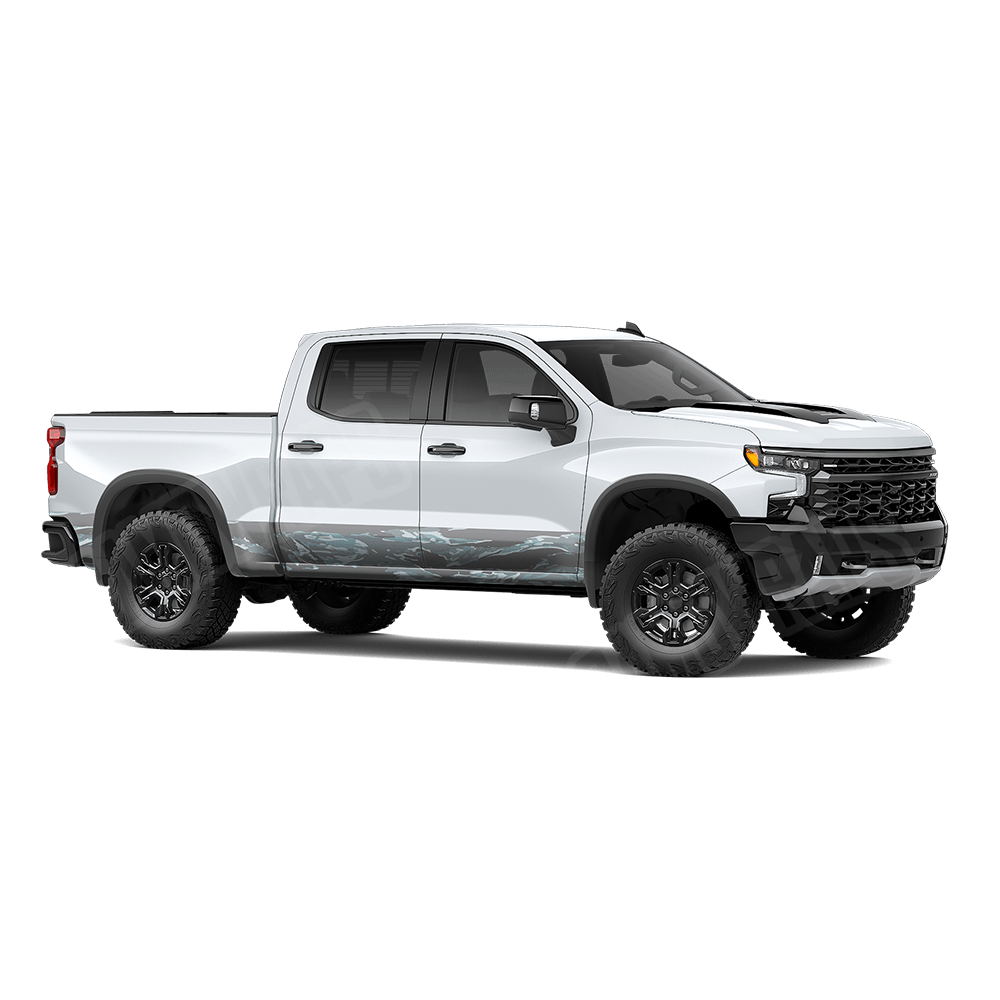 Vietnam Tiger Stripe Overcast Rocker Panel Camo Vinyl Wrap