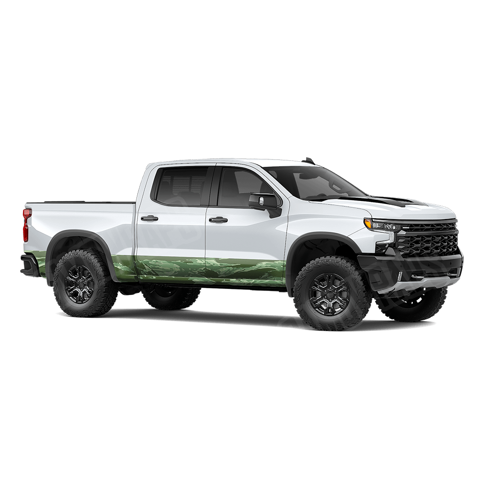 Vietnam Tiger Stripe Pistachio Rocker Panel Camo Vinyl Wrap