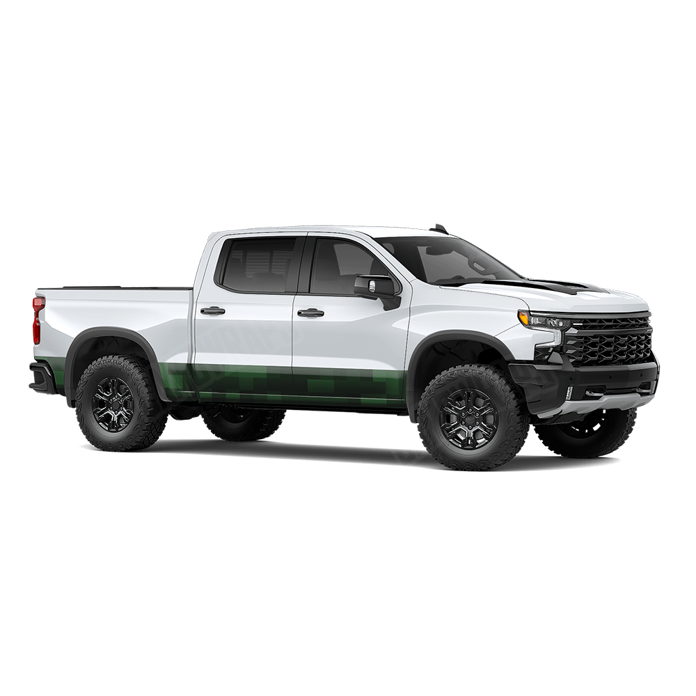 Pixel Elite Green Rocker Panel Wraps