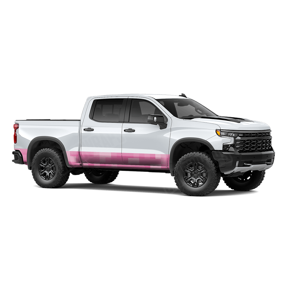 Pixel Elite Pink Rocker Panel Wraps