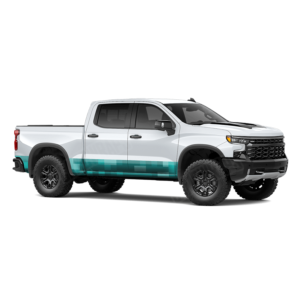 Pixel Elite Tiffany Blue Rocker Panel Wraps