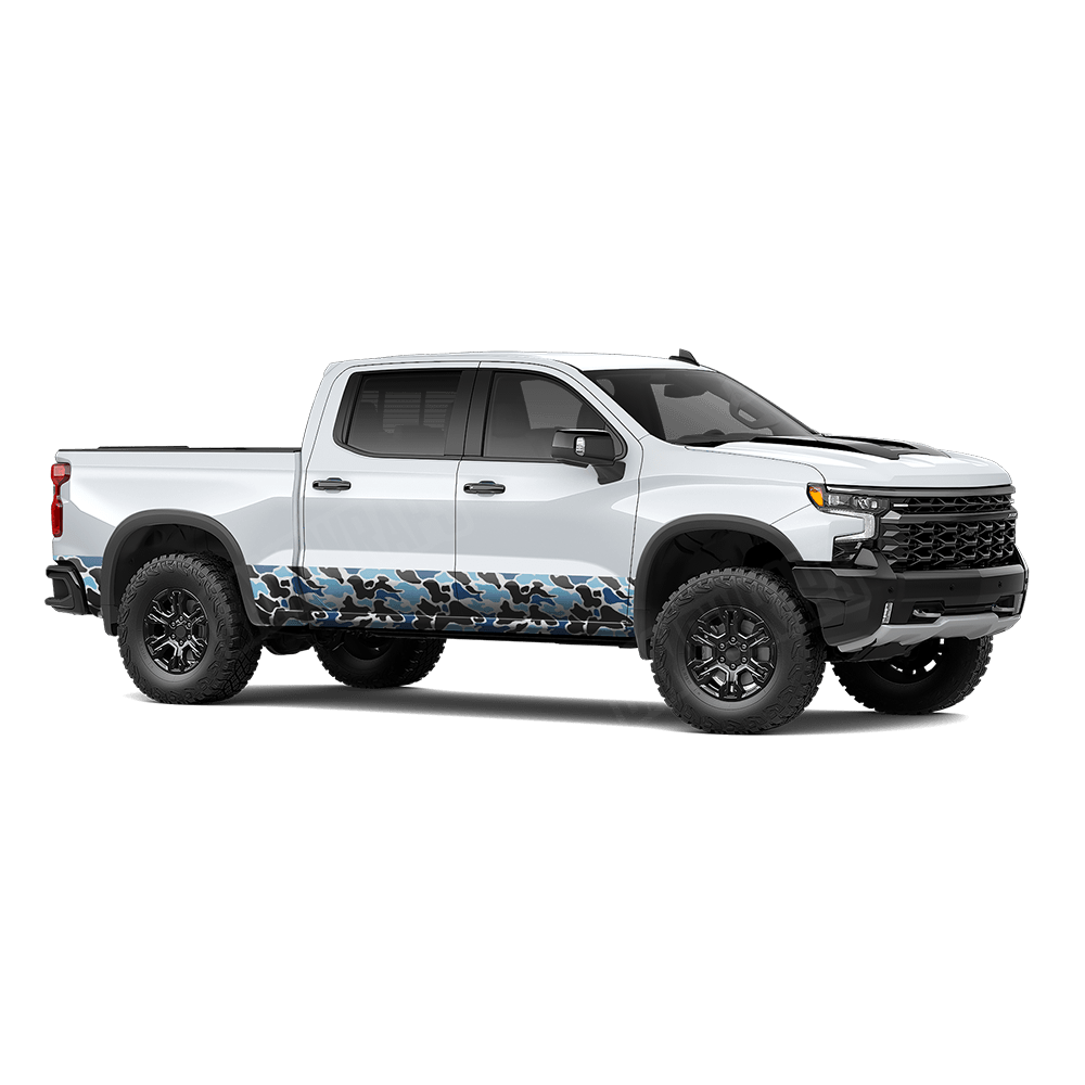Old School Duck Baby Blue Rocker Panel Wraps