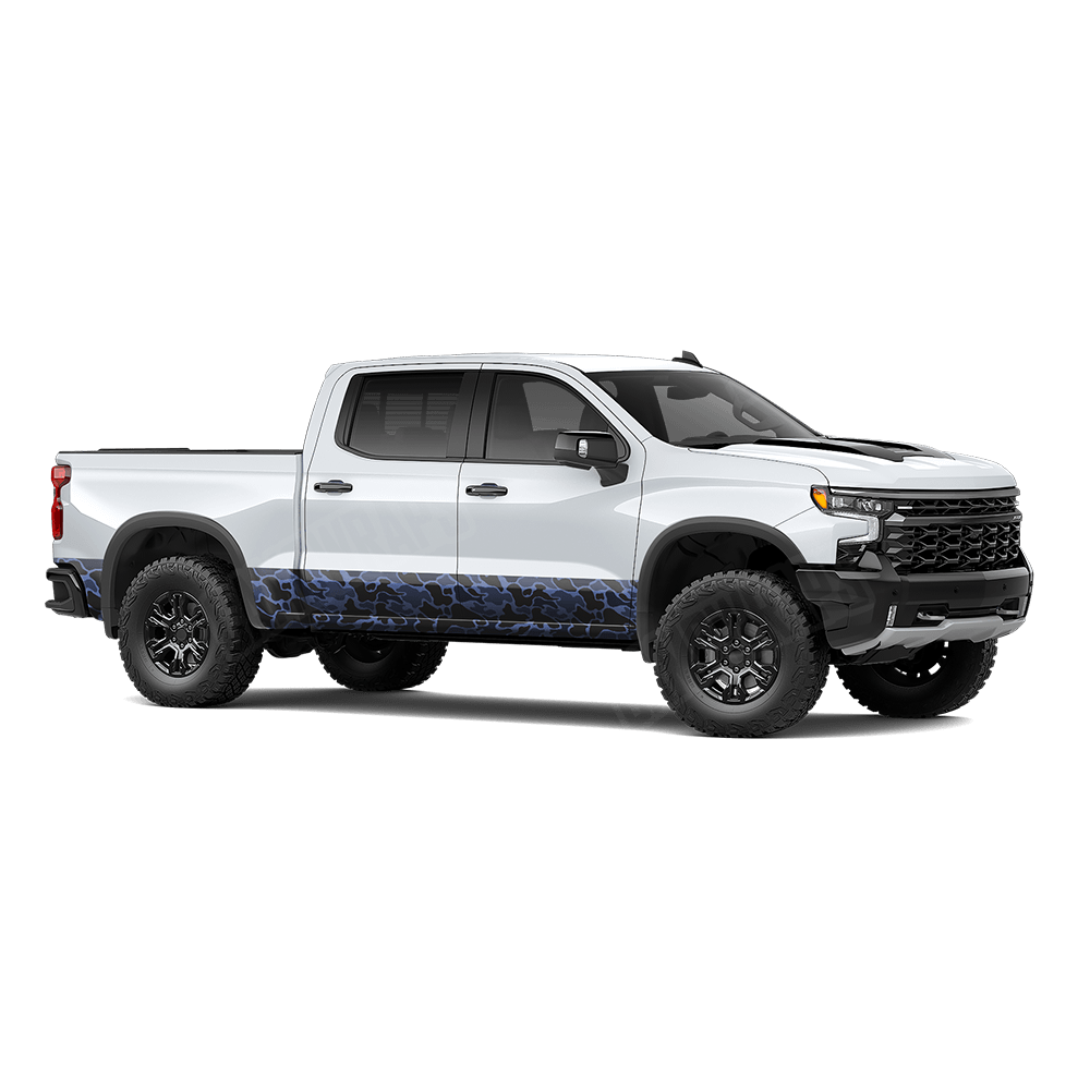 Old School Duck Blue Midnight Rocker Panel Wraps