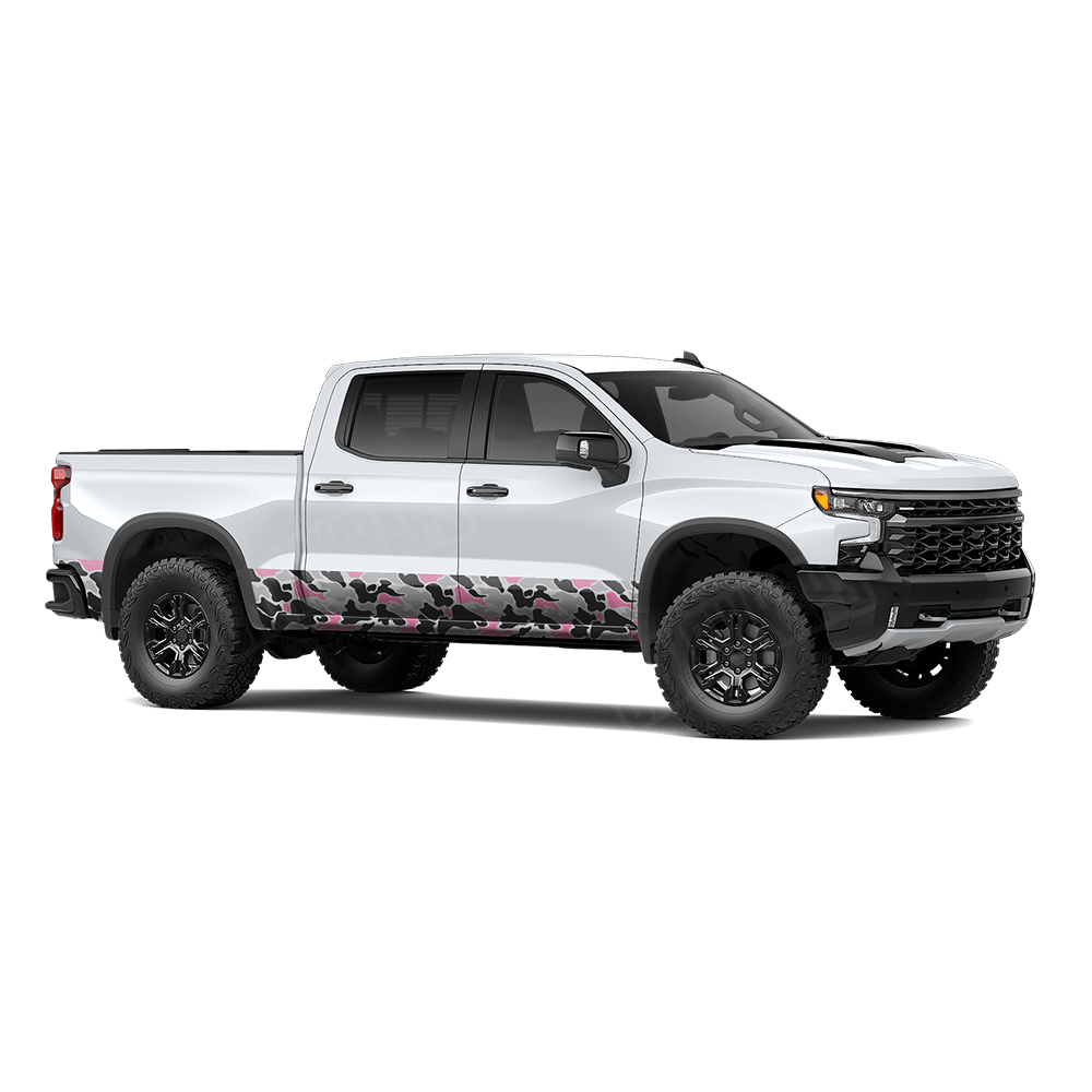 Old School Duck Pink Tiger Rocker Panel Wraps