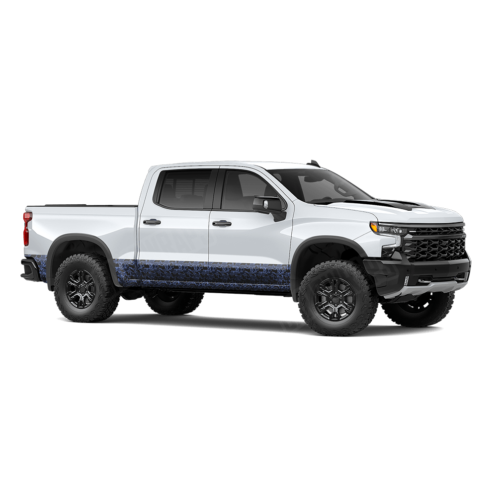 Old School Duck Blue Midnight Rocker Panel Wraps