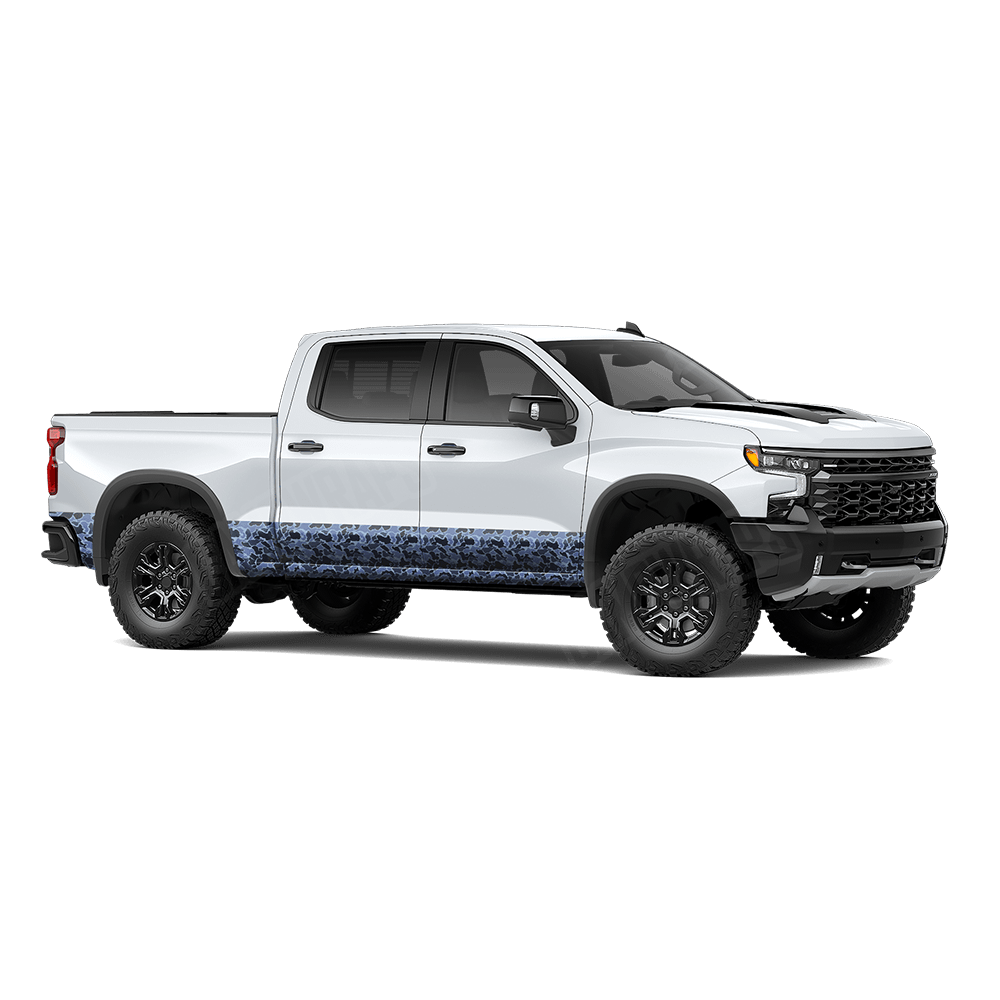 Old School Duck Blue Urban Night Rocker Panel Wraps
