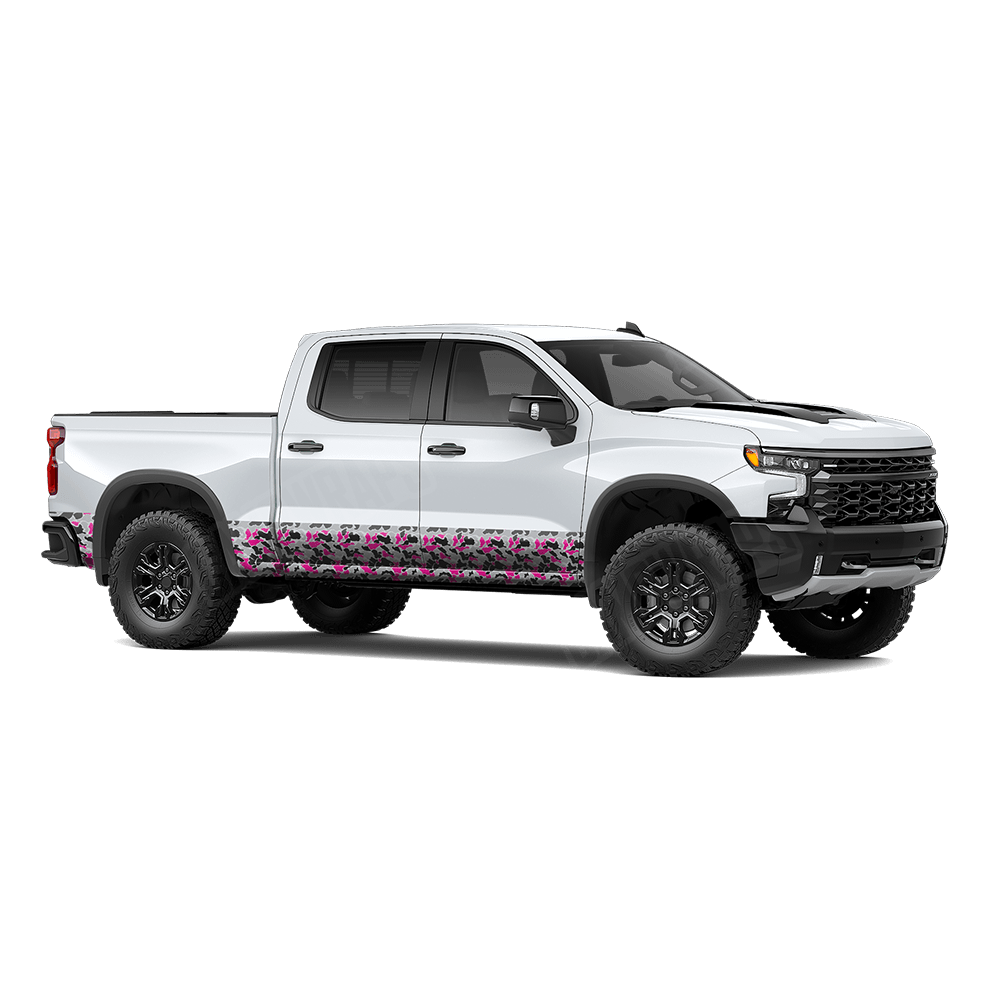 Old School Duck Magenta Tiger Rocker Panel Wraps