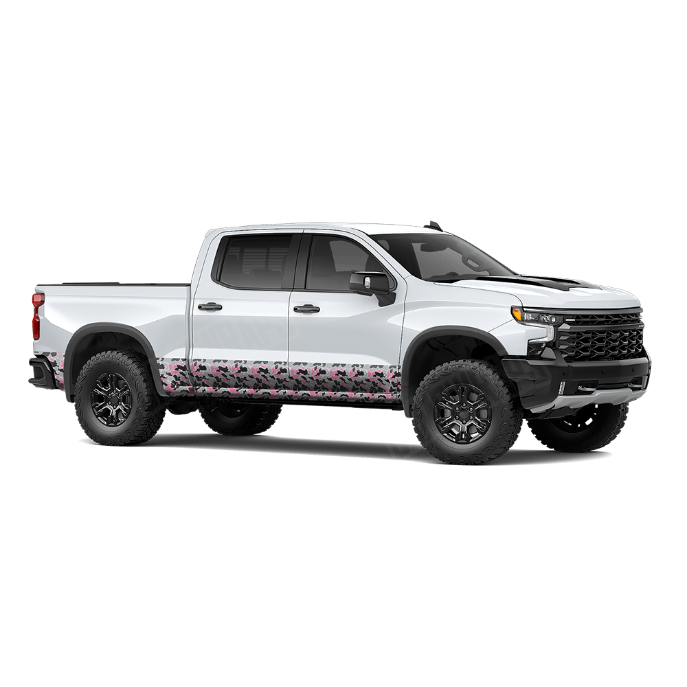 Old School Duck Pink Tiger Rocker Panel Wraps