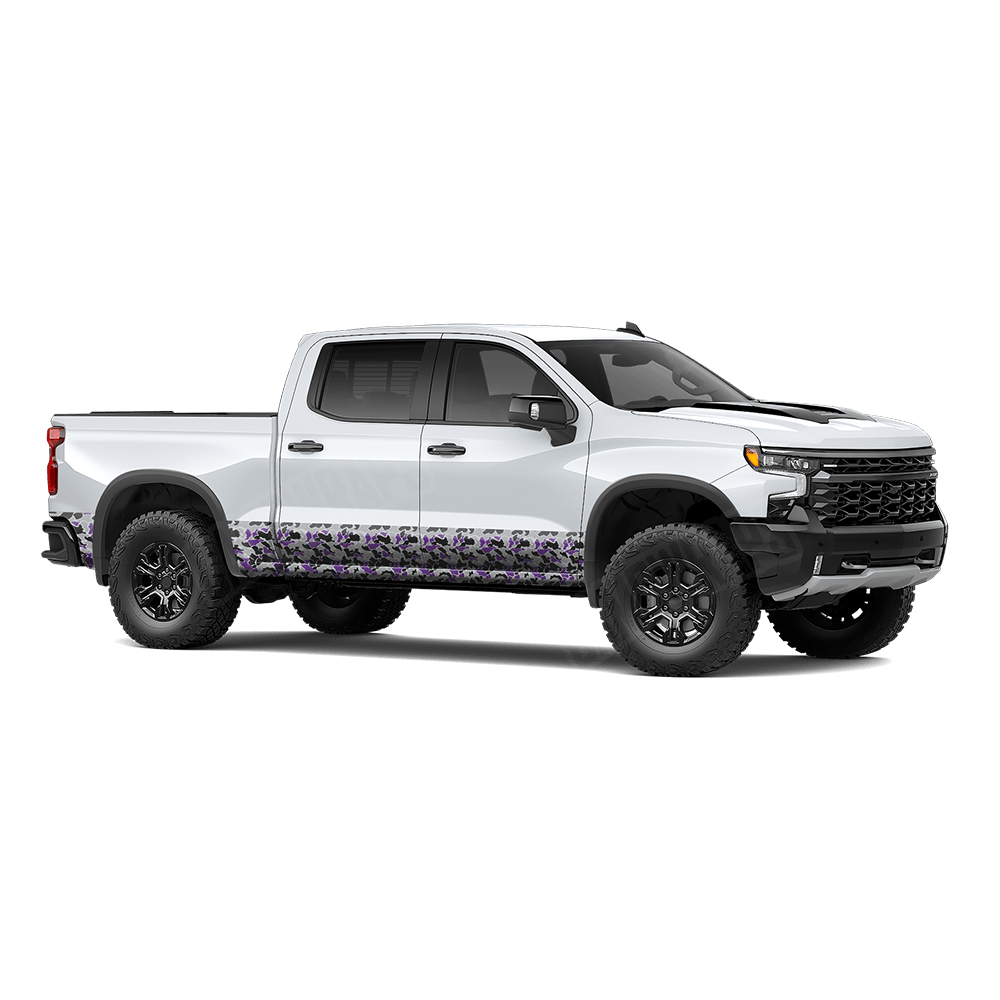 Old School Duck Purple Tiger Rocker Panel Wraps