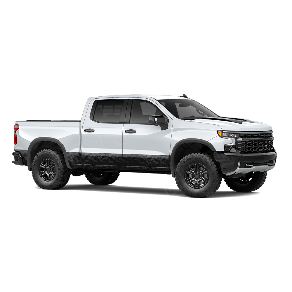 Skull Grayscale Rocker Panel Wraps