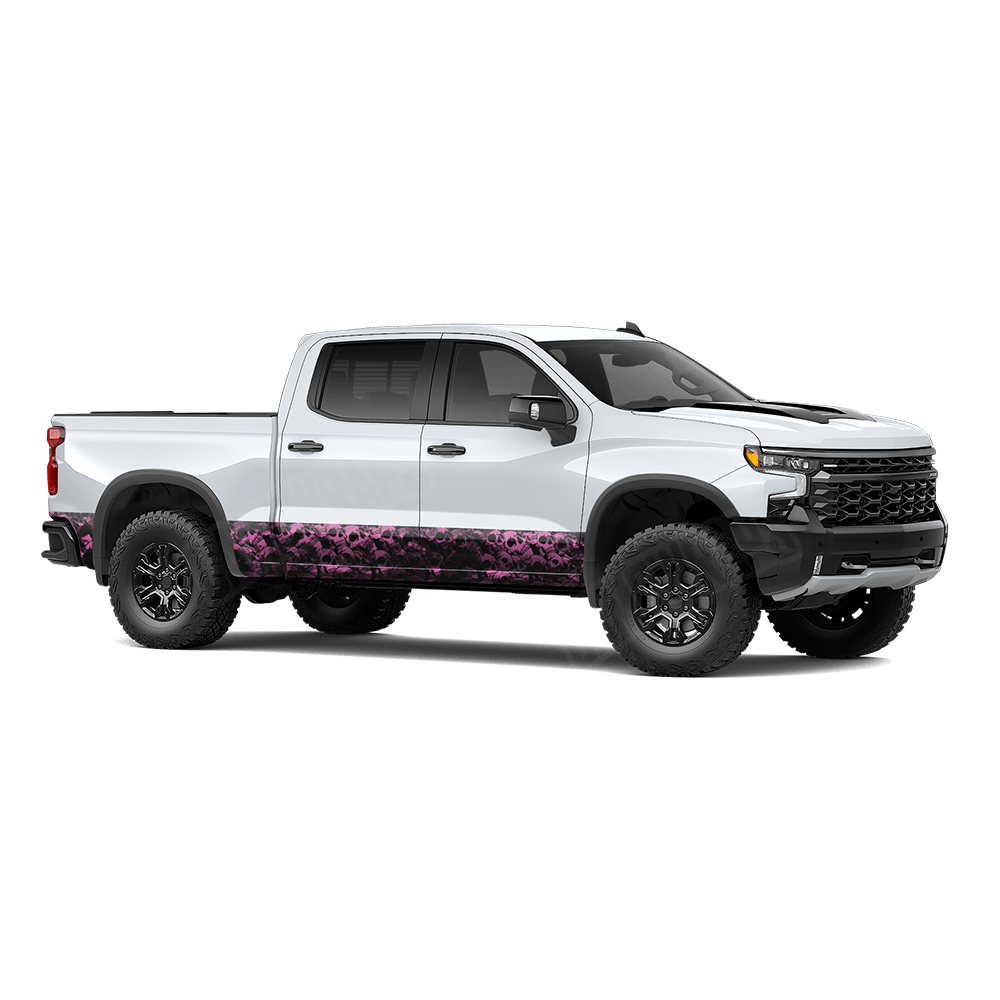 Skull Pink Rocker Panel Wraps