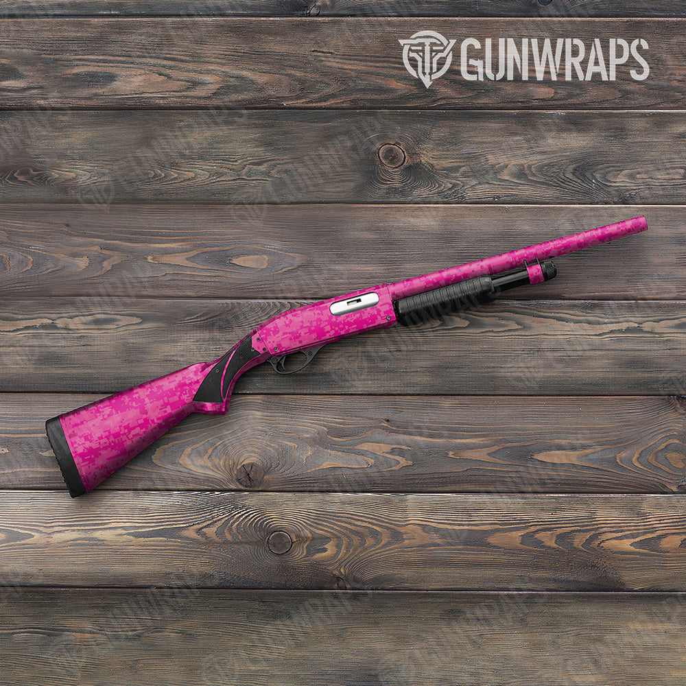Shotgun Digital Elite Magenta Camo Gun Skin Vinyl Wrap