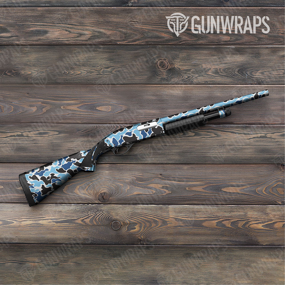 Old School Duck Baby Blue Shotgun Gun Skin Vinyl Wraps