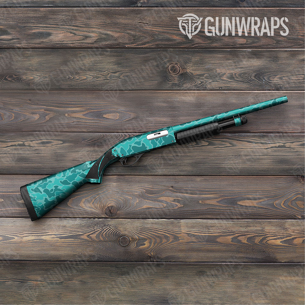 Old School Duck Elite Tiffany Blue Shotgun Gun Skin Vinyl Wraps