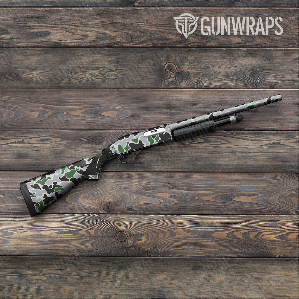 Old School Duck Green Tiger Shotgun Gun Skin Vinyl Wraps