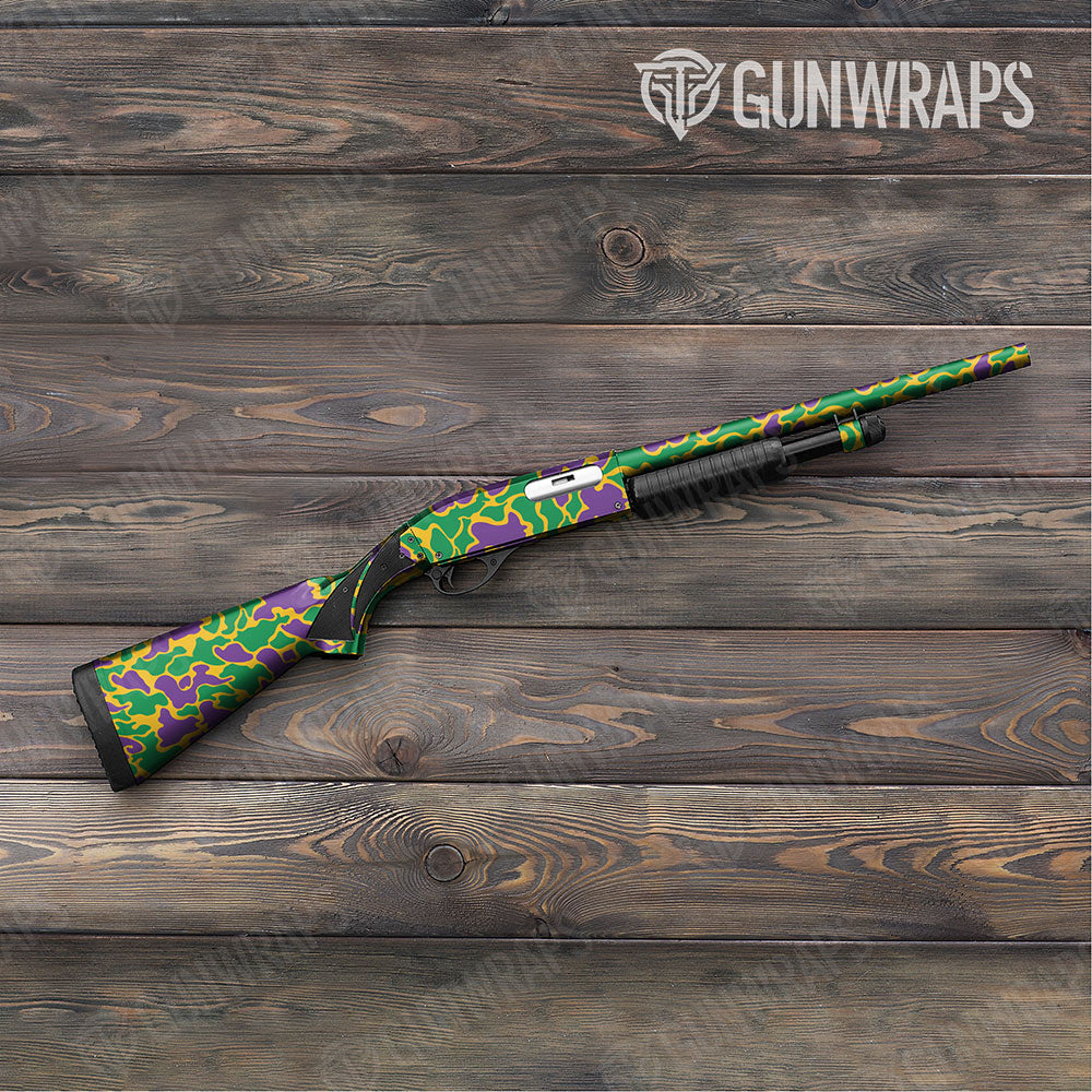 Old School Duck Mardi Gras Shotgun Gun Skin Vinyl Wraps
