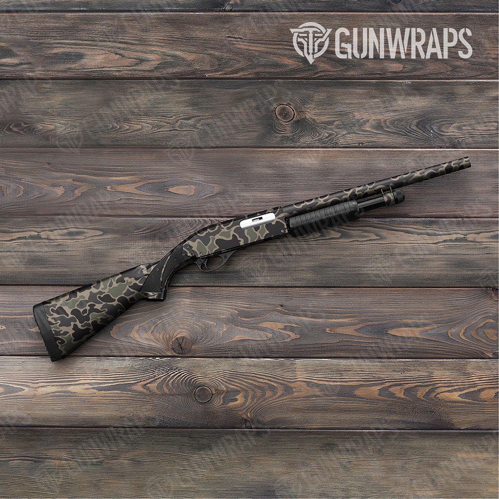 Old School Duck Militant Charcoal Shotgun Gun Skin Vinyl Wraps