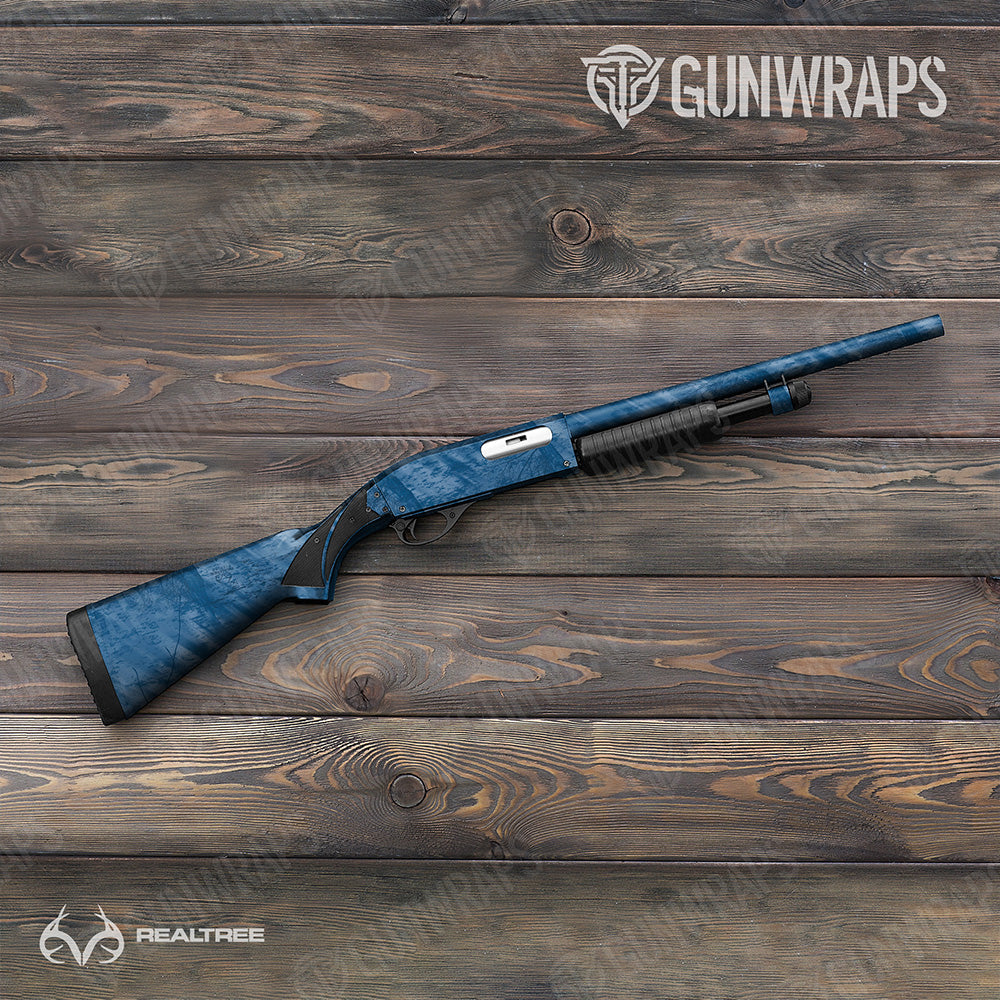 Shotgun Realtree Fishing Blue Camo Gun Skin Vinyl Wrap