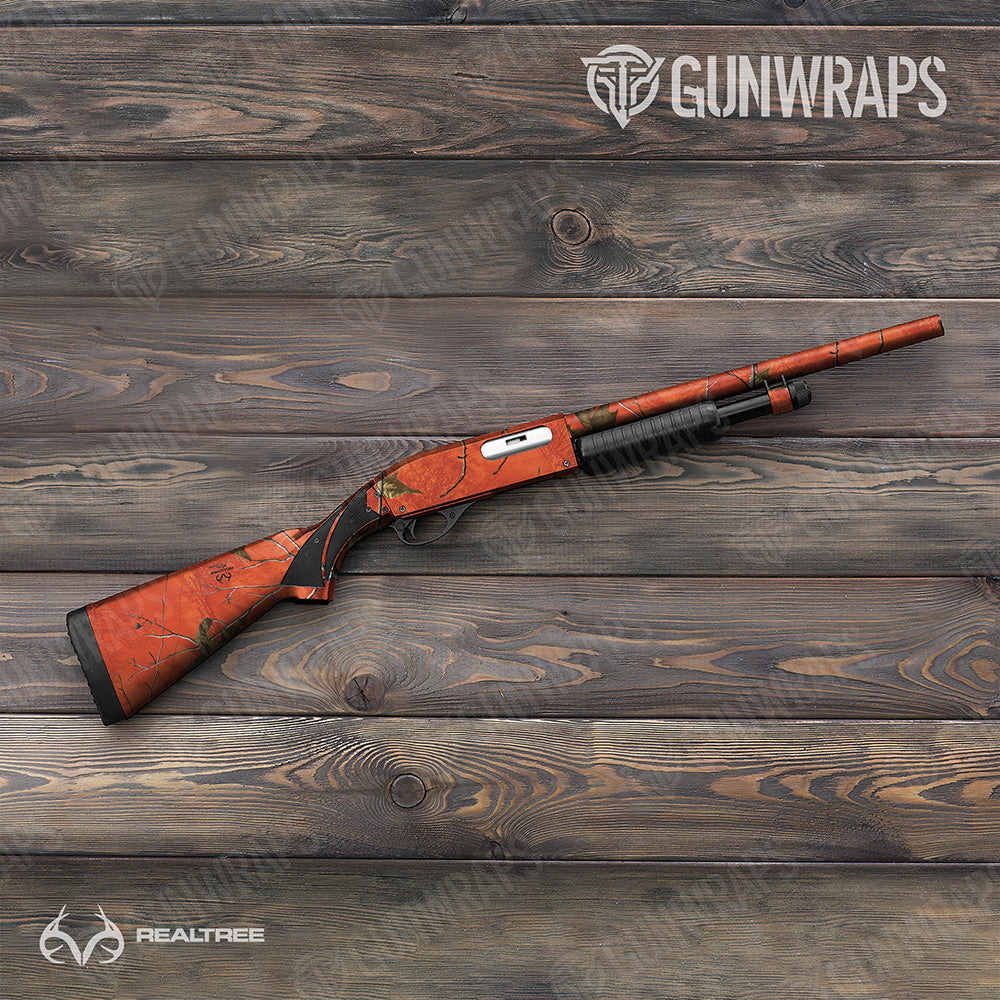 Shotgun Realtree XTRA Colors Orange Camo Gun Skin Vinyl Wrap