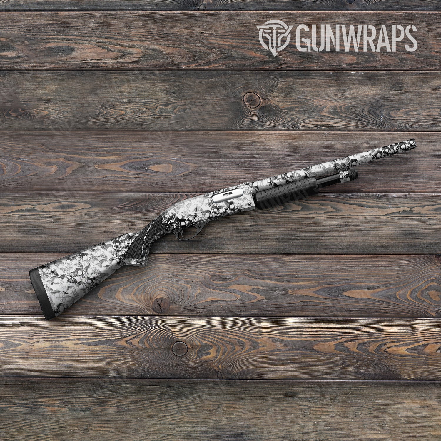 Skull X Ray Shotgun Gun Skin Vinyl Wraps