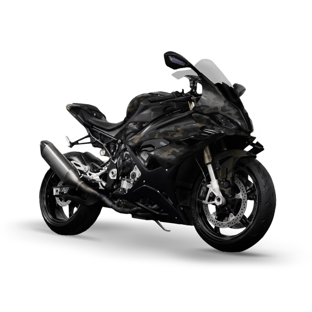 A-TACS U|CON Stealth Camo Sports Bike Vinyl Wrap
