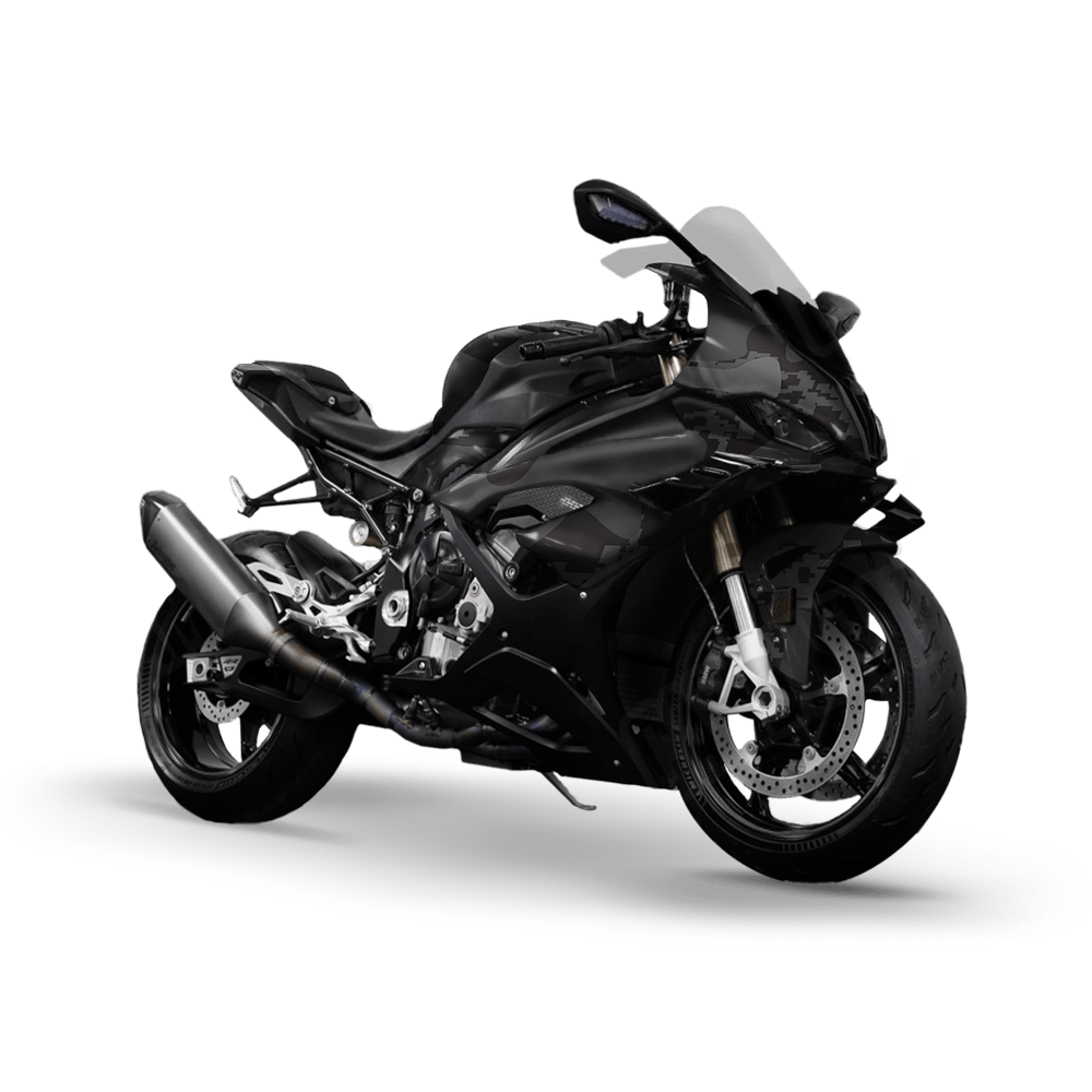Compound Elite Black Camo Sports Bike Vinyl Wrap
