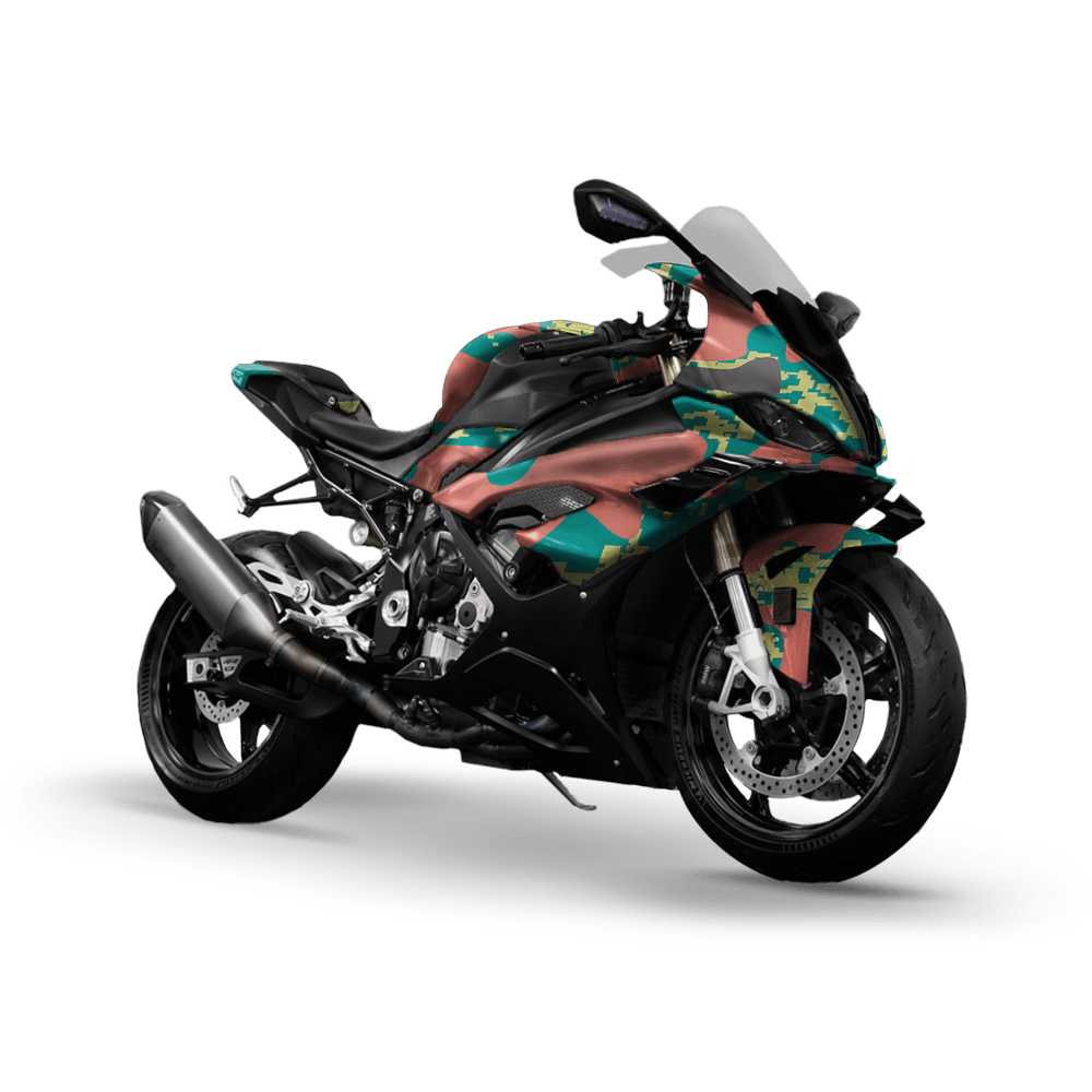 Compound Fiesta Camo Sports Bike Vinyl Wrap
