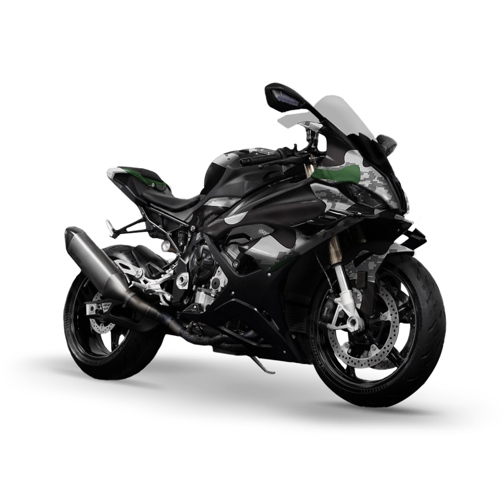 Compound Urban Green Camo Sports Bike Vinyl Wrap