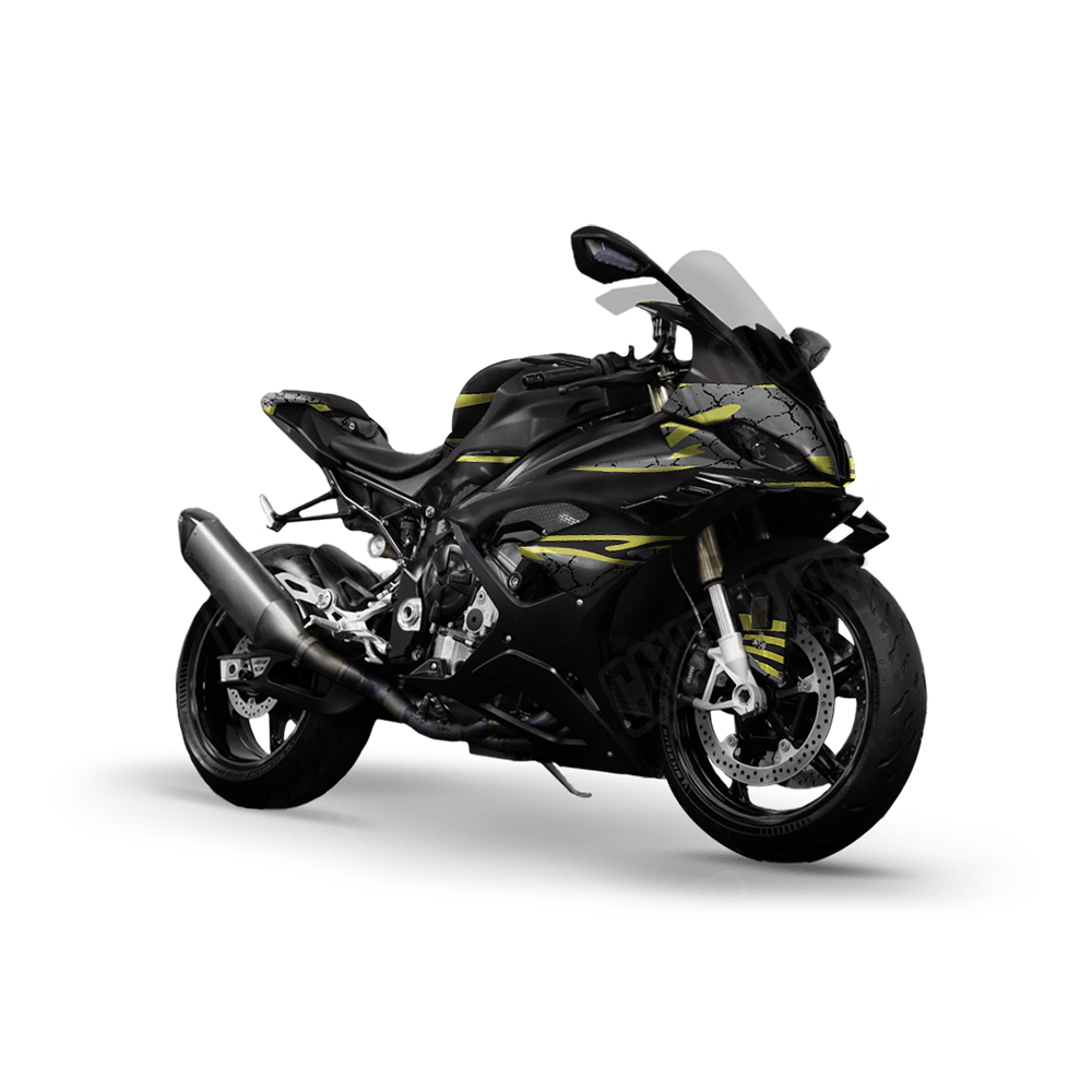 Dragonbreath Yellow Sports Bike Wraps