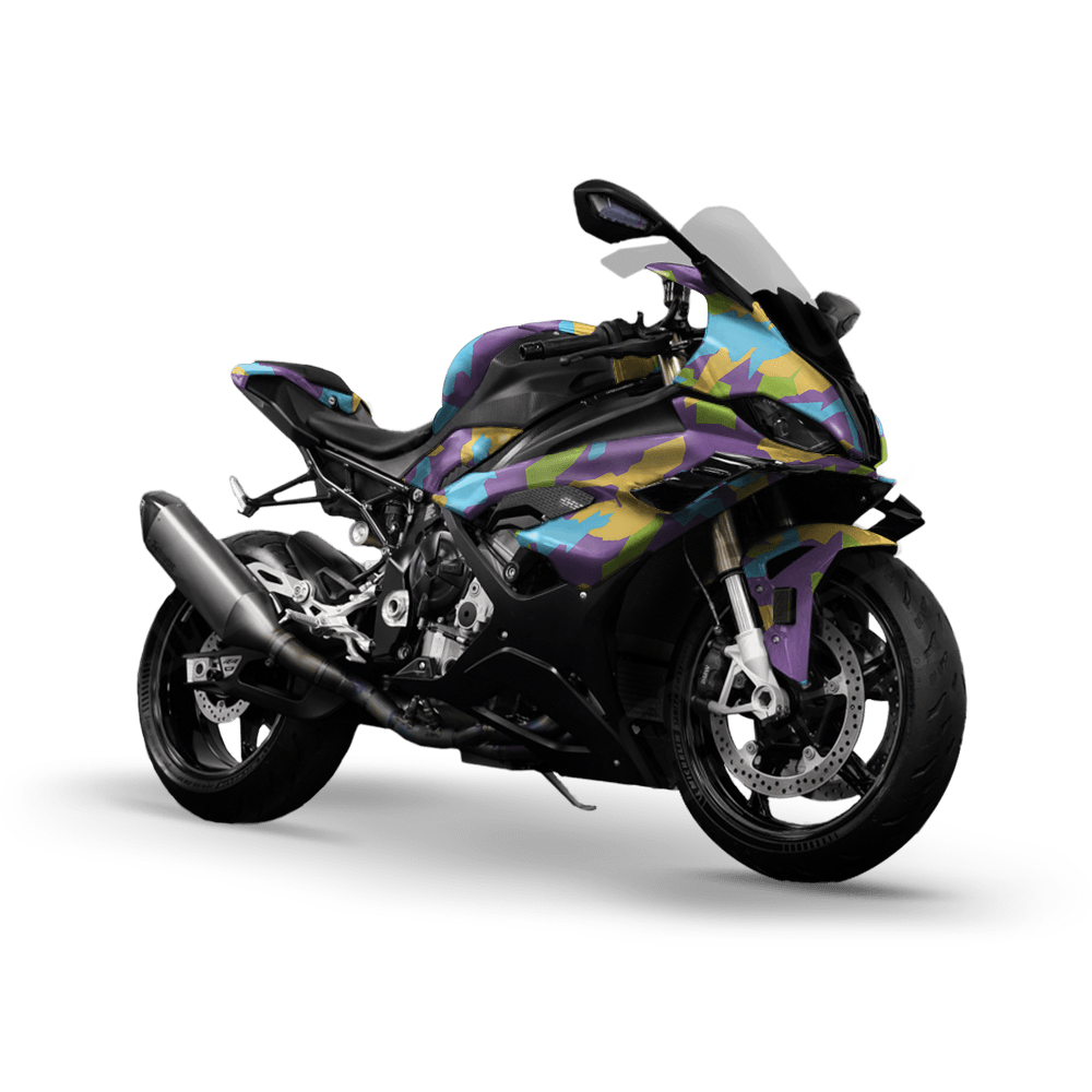Erratic Carnival Camo Sports Bike Vinyl Wrap