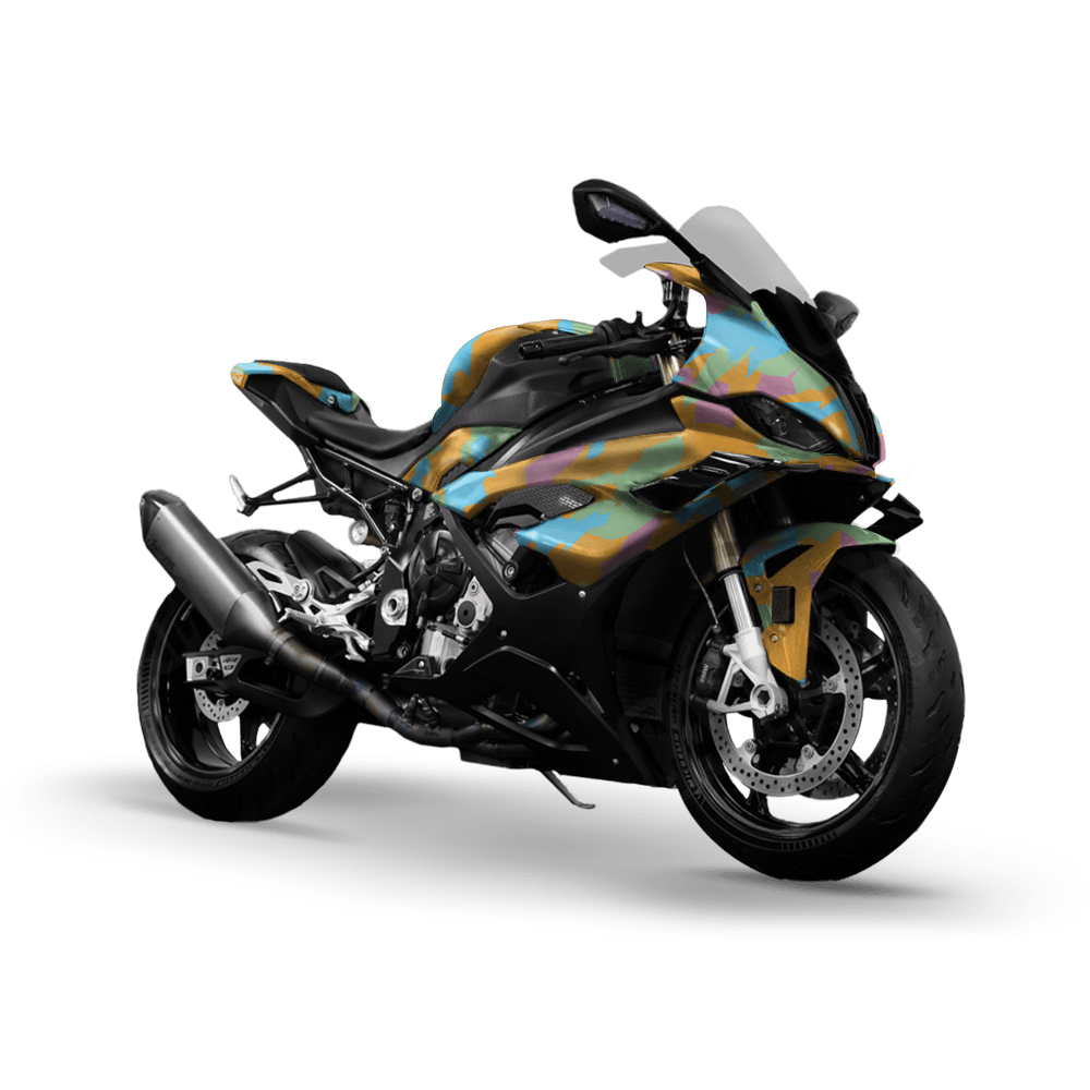 Erratic Sherbert Camo Sports Bike Vinyl Wrap