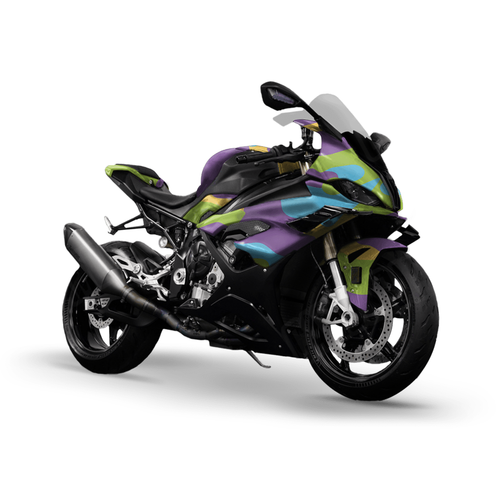 Jumbo Classic Carnival Camo Sports Bike Vinyl Wrap