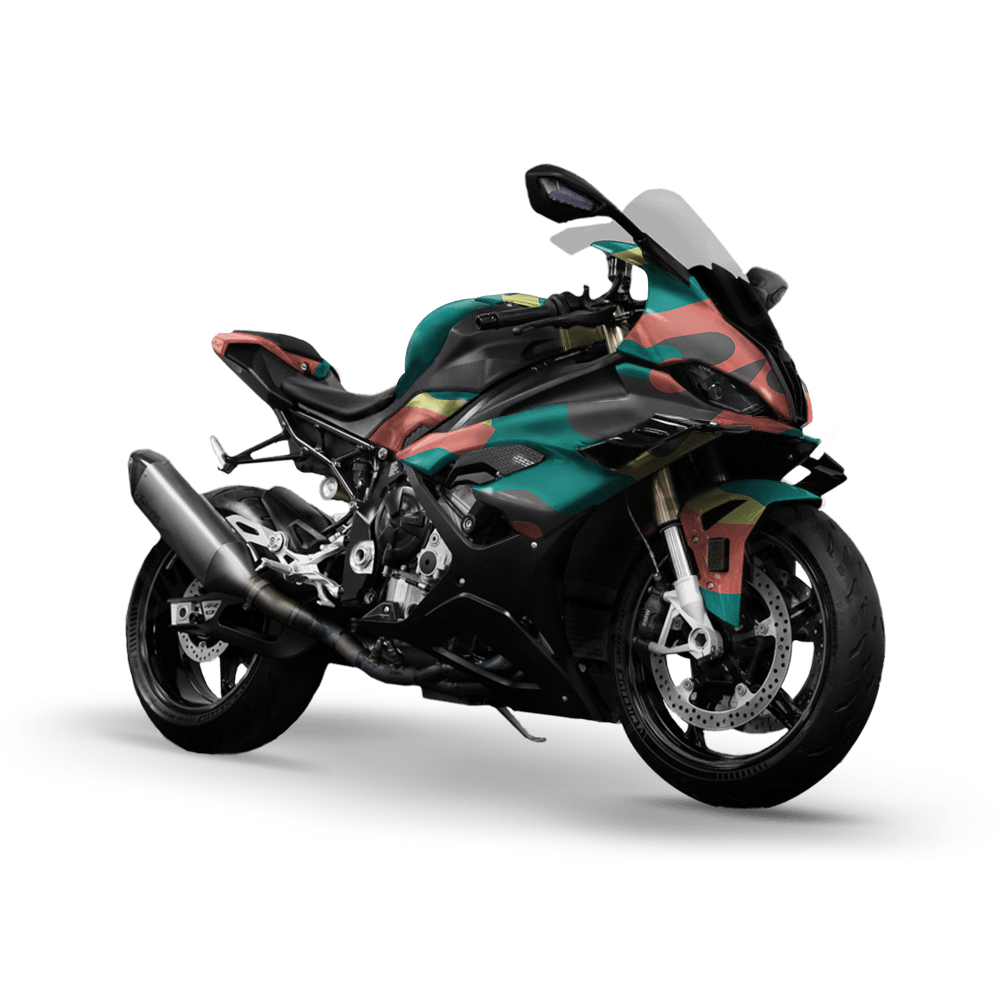 Jumbo Classic Fiesta Camo Sports Bike Vinyl Wrap