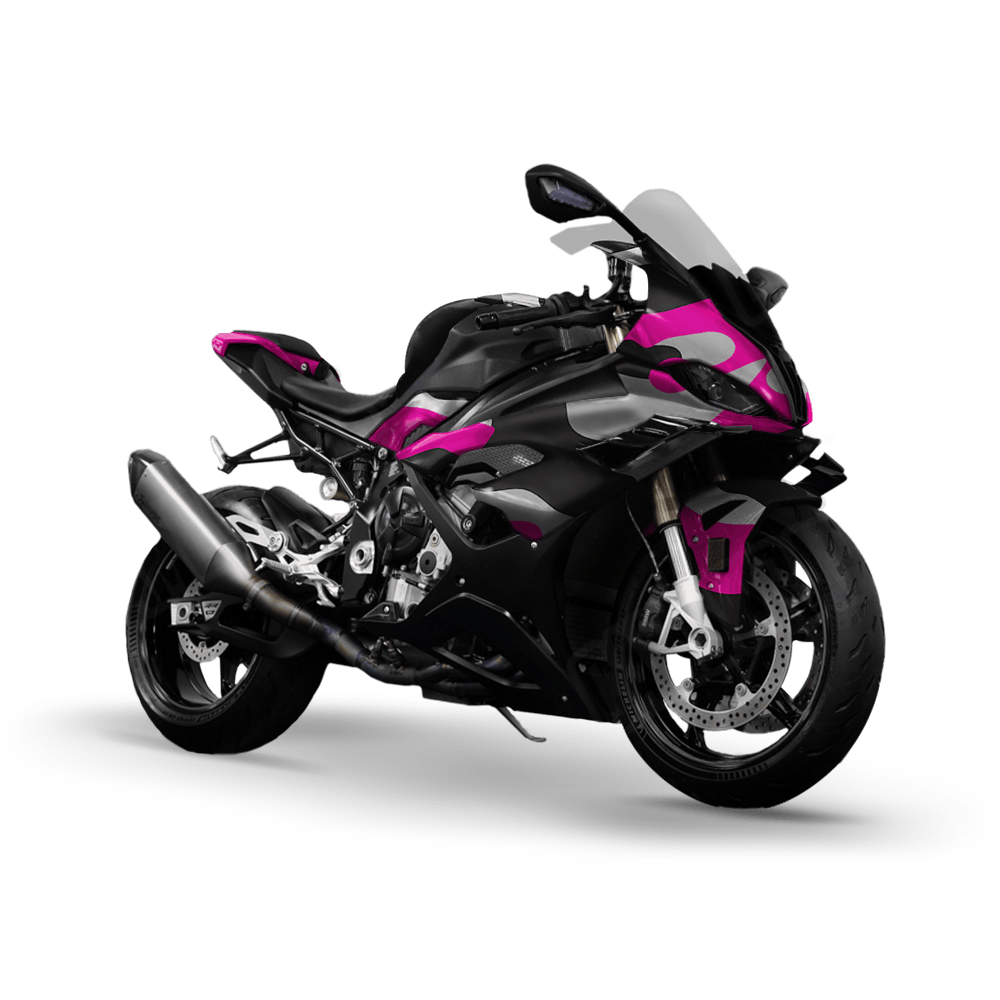 Jumbo Classic Magenta Tiger Camo Sports Bike Vinyl Wrap