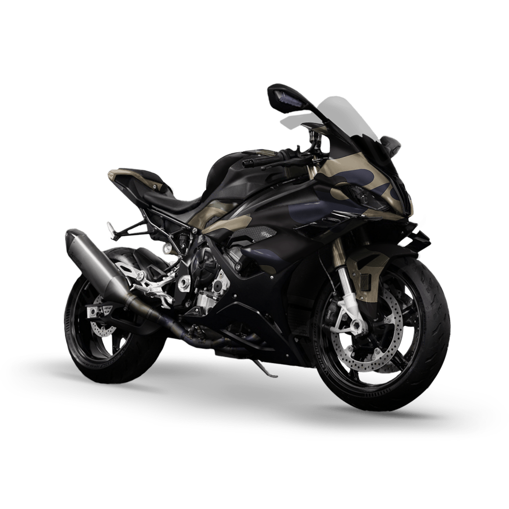 Jumbo Classic Militant Blue Camo Sports Bike Vinyl Wrap