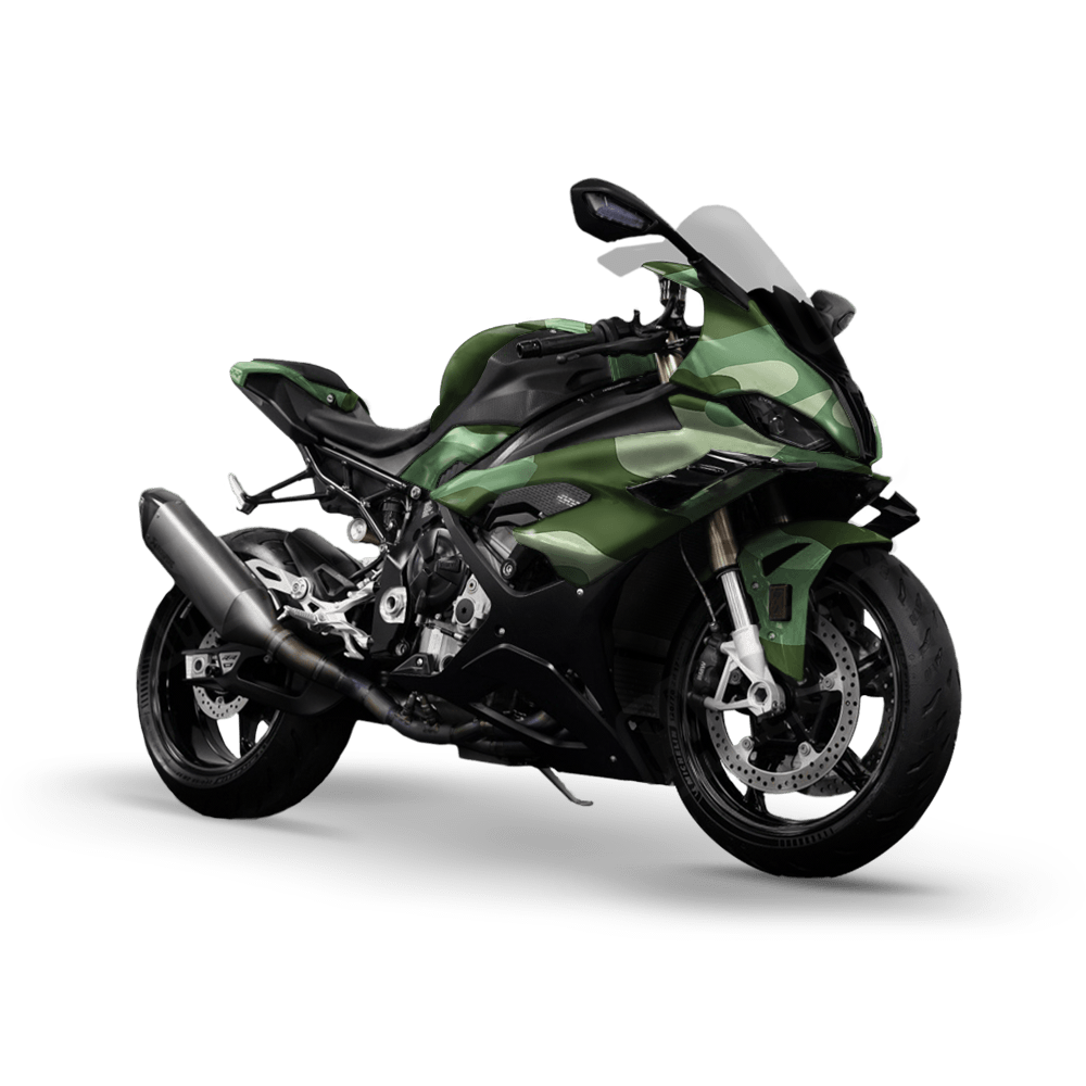 Jumbo Classic Pistachio Camo Sports Bike Vinyl Wrap