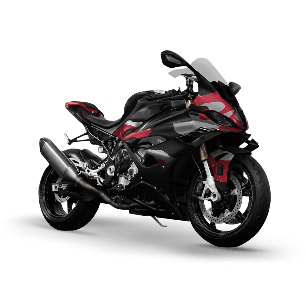 Jumbo Classic Red Tiger Camo Sports Bike Vinyl Wrap