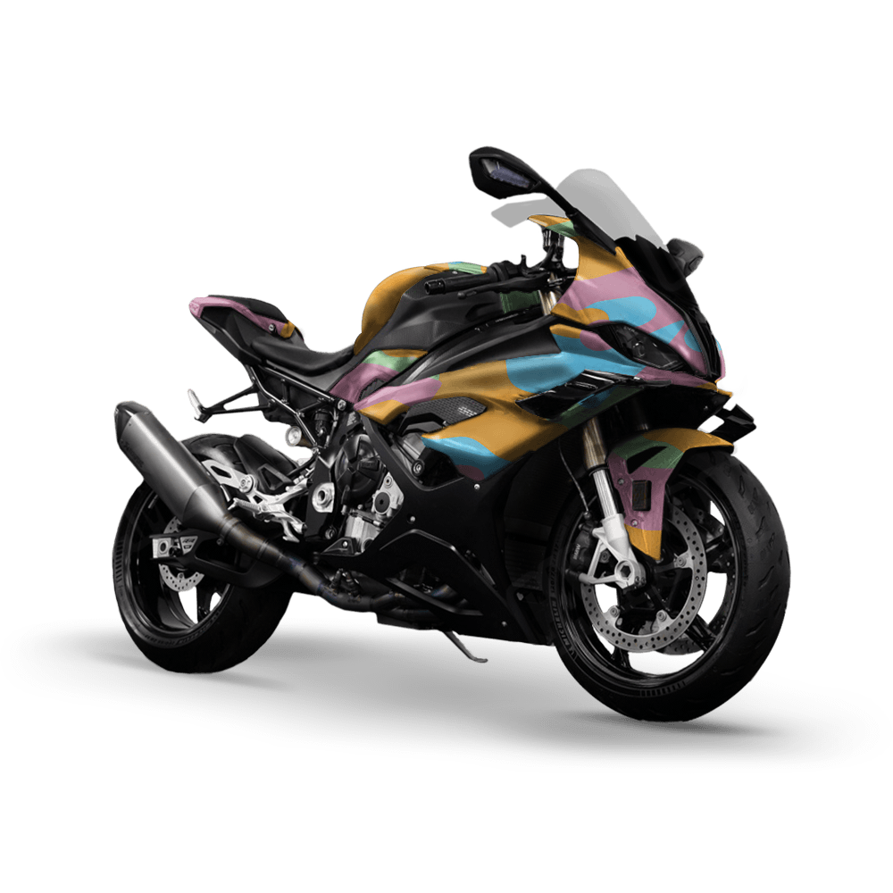 Jumbo Classic Sherbert Camo Sports Bike Vinyl Wrap