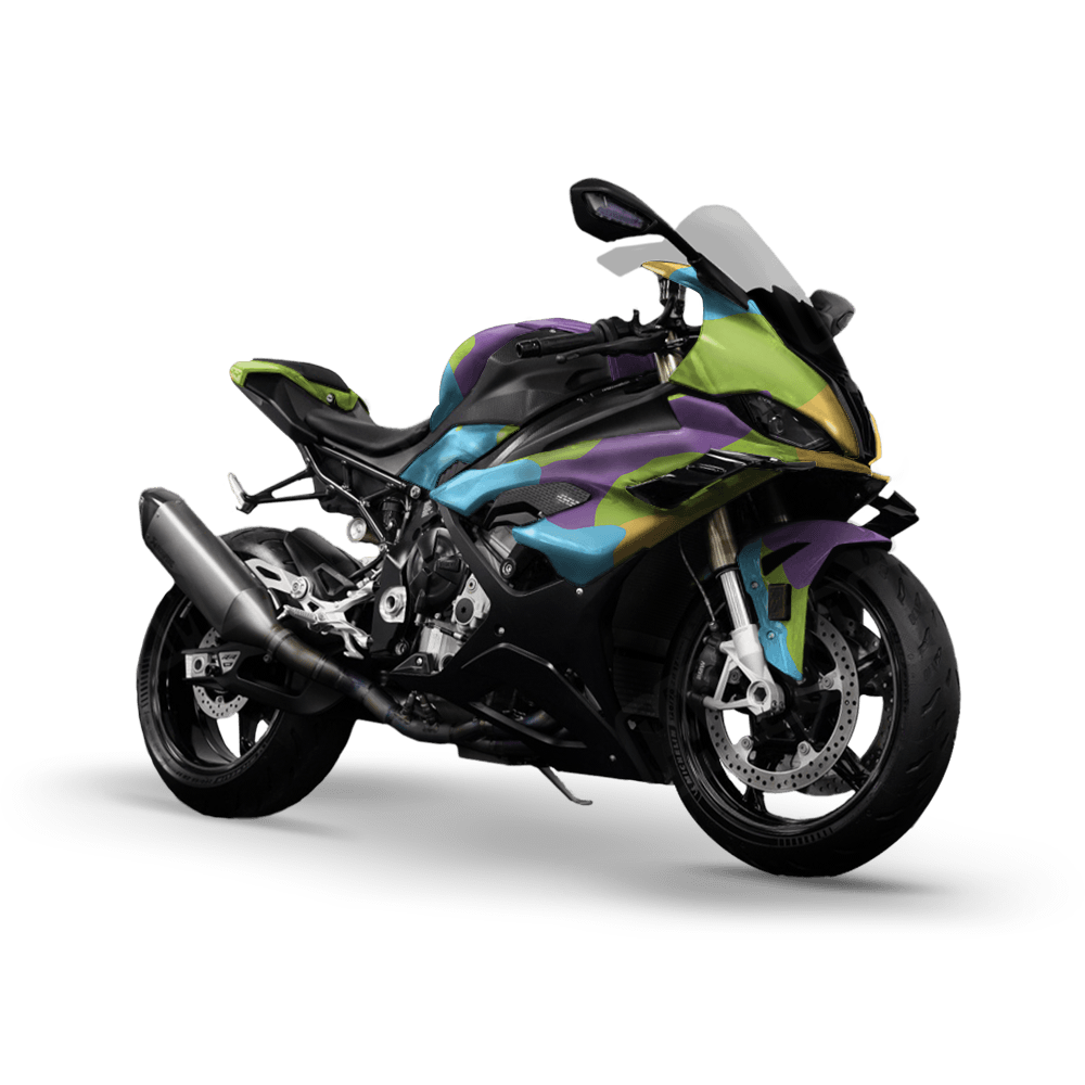 Jumbo Cumulus Carnival Camo Sports Bike Vinyl Wrap