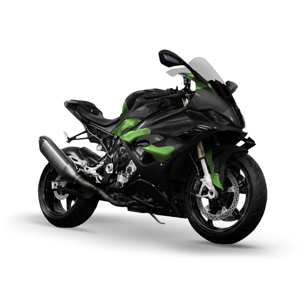 Jumbo Cumulus Metro Green Camo Sports Bike Vinyl Wrap