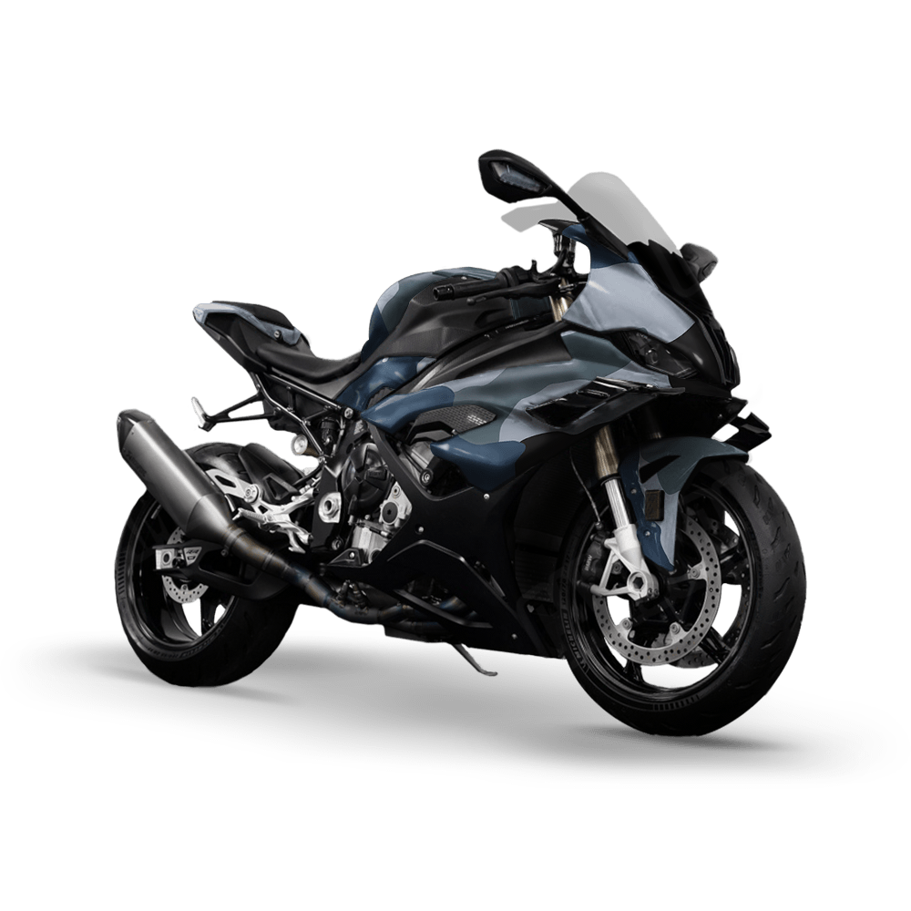 Jumbo Cumulus Navy Camo Sports Bike Vinyl Wrap